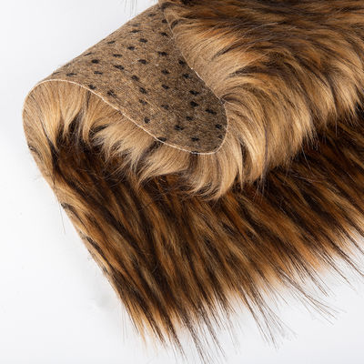 Τεχνική χρώμα Murmasky Fluffy Long Pile False Raccoon Fur Fabric για ρούχα