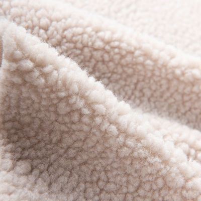 Καθαρό στυλ 100% Polyester Sherpa Fleece υφάσματα για σακάκια επιφάνεια βραστό σχέδιο