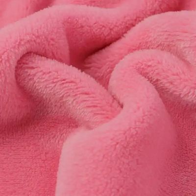 Προσαρμοσμένο χρώμα 100D Yarn Count Coral Fleece Fabric για Πιτζάμες 300gm Double Faced