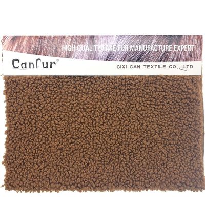 Μεσαίου βάρους πλακέ 100% πολυεστέρα Sherpa Fux Fur Fabric για παιχνίδια και ένδυση