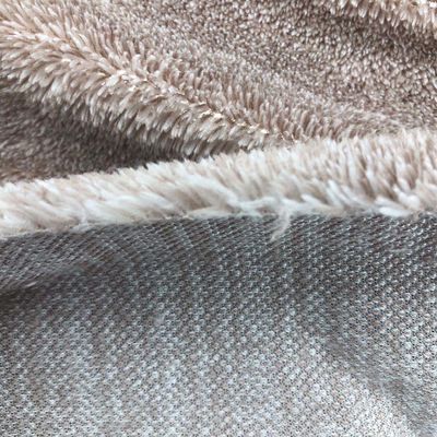 100% Polyester Cationic βαμμένο πλεκτό υφάσματα Sherpa Fleece για διάφορες εφαρμογές