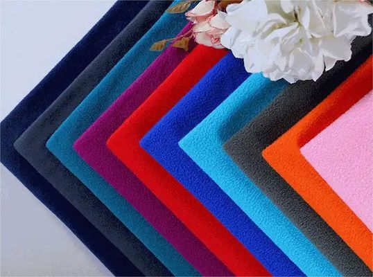 100% Polyester Micro Polar Fleece Fabric για επένδυση Hoodie Anti Pilling 220 GSM