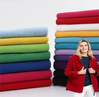 100% Polyester Micro Polar Fleece Fabric για επένδυση Hoodie Anti Pilling 220 GSM