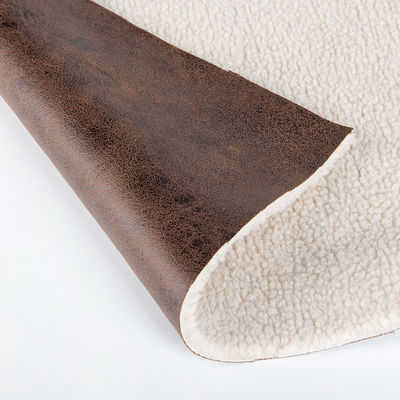 Προσαρμόσιμο αριθμό νήματος 100% Polyester Sherpa Fleece Teddy Bonded Suede πλεκτό ύφασμα