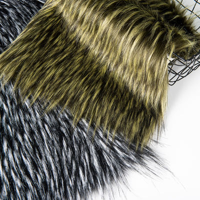 Τεχνική χρώμα Murmasky Fluffy Long Pile False Raccoon Fur Fabric για ρούχα