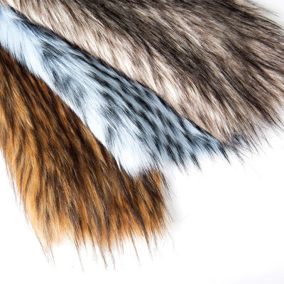 Τεχνική χρώμα Murmasky Fluffy Long Pile False Raccoon Fur Fabric για ρούχα