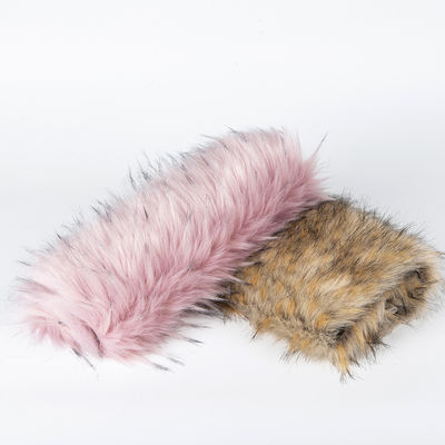 Τεχνική χρώμα Murmasky Fluffy Long Pile False Raccoon Fur Fabric για ρούχα