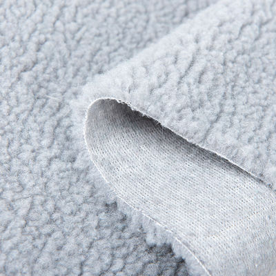 Προσαρμόσιμα νήματα Count Sherpa Lamb Borg Wool Plain Plush Fabric για ένδυση