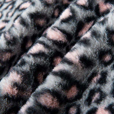 100% Polyester Super Soft Leopard Print Rabbit Fur Φαλακές Φούρνο ύφασμα για την κατασκευή ένδυσης