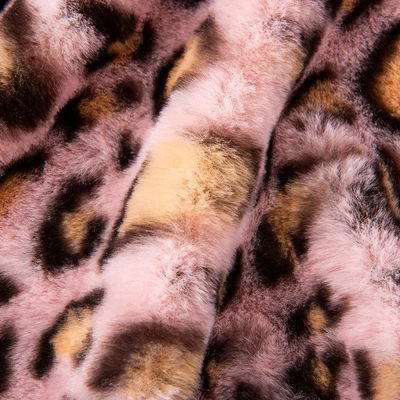100% Polyester Super Soft Leopard Print Rabbit Fur Φαλακές Φούρνο ύφασμα για την κατασκευή ένδυσης