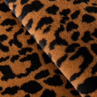 100% Polyester Super Soft Leopard Print Rabbit Fur Φαλακές Φούρνο ύφασμα για την κατασκευή ένδυσης
