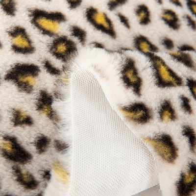 100% Polyester Super Soft Leopard Print Rabbit Fur Φαλακές Φούρνο ύφασμα για την κατασκευή ένδυσης