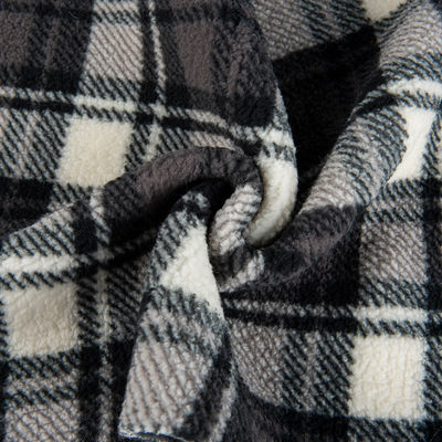 Τυπωμένο 100% Polyester Textile Sherpa Fleece Fabric για ενδύματα με στυλ TWILL