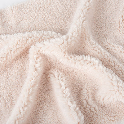 Εμφασμένο Super Soft 100 Polyester πλεκτό Custom Mirco Sherpa Fleece ύφασμα για επένδυση