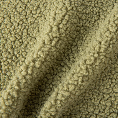 Επεξεργασμένο 100% Polyester Teddy Fleece Μακρό μαλλί Δερμάτινο ύφασμα γούνας για παιχνίδια και ρούχα