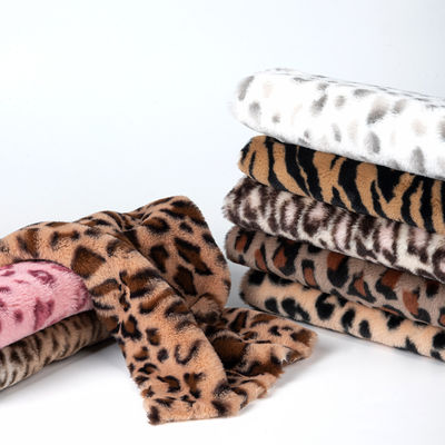 58/60" πλάτος Polyester Fux Rabbit Fur Fabric με εξατομικευμένη εκτύπωση