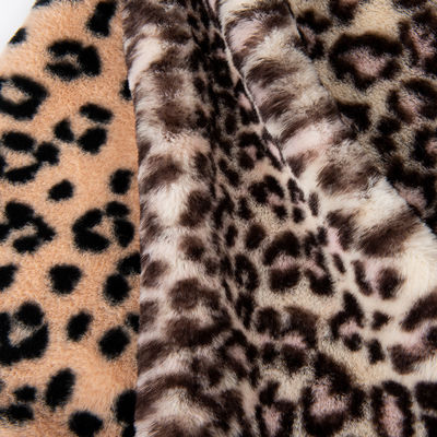 58/60" πλάτος Polyester Fux Rabbit Fur Fabric με εξατομικευμένη εκτύπωση