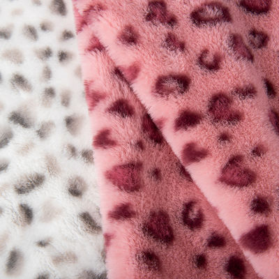 58/60" πλάτος Polyester Fux Rabbit Fur Fabric με εξατομικευμένη εκτύπωση