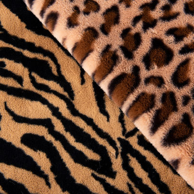 58/60" πλάτος Polyester Fux Rabbit Fur Fabric με εξατομικευμένη εκτύπωση