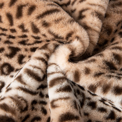 58/60" πλάτος Polyester Fux Rabbit Fur Fabric με εξατομικευμένη εκτύπωση
