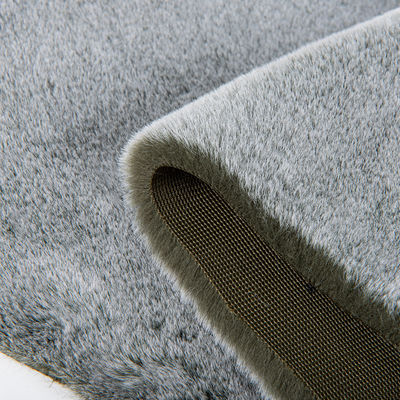 Λευκή Τύπου Χρωματική Τύπωση Mink Rabbit Fur Fabric for Garments 133×100 Πυκνότητα και μαλακότητα