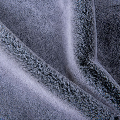 Λευκή Τύπου Χρωματική Τύπωση Mink Rabbit Fur Fabric for Garments 133×100 Πυκνότητα και μαλακότητα