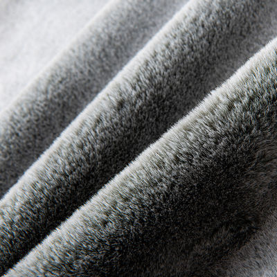 Λευκή Τύπου Χρωματική Τύπωση Mink Rabbit Fur Fabric for Garments 133×100 Πυκνότητα και μαλακότητα