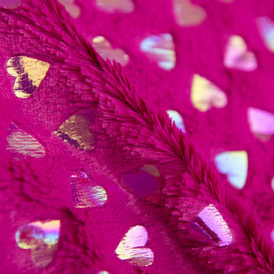 Τύπος σάκης με βούρτσισμα 100% Polyester Silver PV Plush Fux Fur Fabric για οικιακά υφάσματα