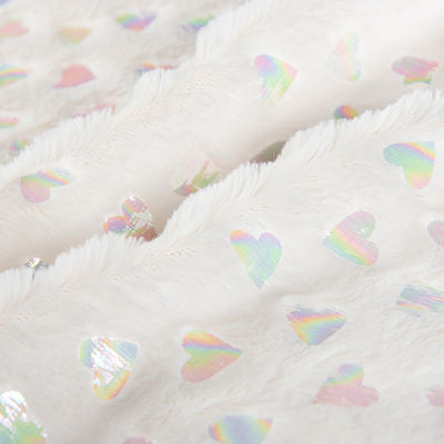 Τύπος σάκης με βούρτσισμα 100% Polyester Silver PV Plush Fux Fur Fabric για οικιακά υφάσματα
