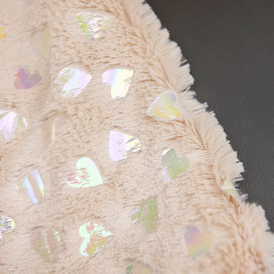 Τύπος σάκης με βούρτσισμα 100% Polyester Silver PV Plush Fux Fur Fabric για οικιακά υφάσματα