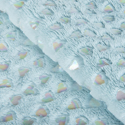 Τύπος σάκης με βούρτσισμα 100% Polyester Silver PV Plush Fux Fur Fabric για οικιακά υφάσματα