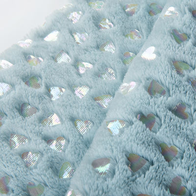 Τύπος σάκης με βούρτσισμα 100% Polyester Silver PV Plush Fux Fur Fabric για οικιακά υφάσματα