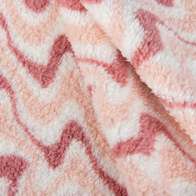 Ελαφρύ 100% Polyester Jacquard Sherpa Fleece Fabric για χειμερινά ρούχα πλεκτό σχεδιασμό