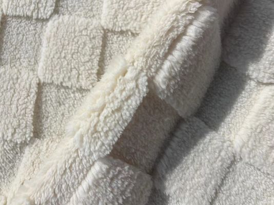 Ελαφρύ πλεκτό υφάσματος από γύψο με μοτίβο Jacquard για Shu Velveteen Double Side Mirco Sherpa