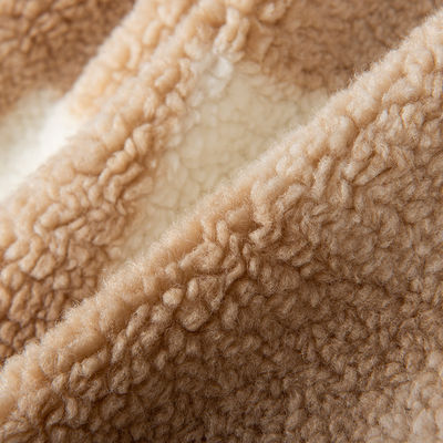 Υφάσματα από πλεκτό 100% πολυεστέρα Jacquard Lamb Borg Sherpa Fleece