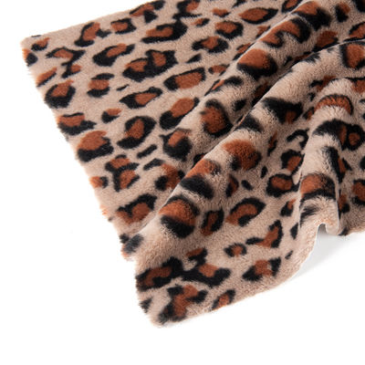 100% Polyester Super Soft Leopard Print Rabbit Fur Fake Fur υφάσματα για μοντέρνο σχεδιασμό