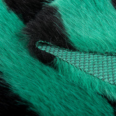 Προσαρμόσιμο Jacquard Τεχνητό Μακρύ Φαριτωμένο Δέρμα με υλικό 100% Polyester