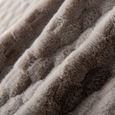 100% Polyester Design Soft Rabbit Fur Fux Fur Fabric για ενδύματα/υφασματικές υφαντικές ύλες/χαλιά